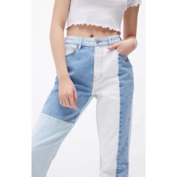 Pacsun Eco Hopper Patch Straight Leg High Rise Baddie Mom Jeans - Picture 3 of 9